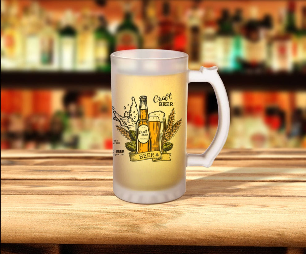 16oz Frosted Beer Stein for Sublimation In stock Blanks Blanks Baby