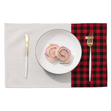 Load image into Gallery viewer, Plaid Linen Placemats
