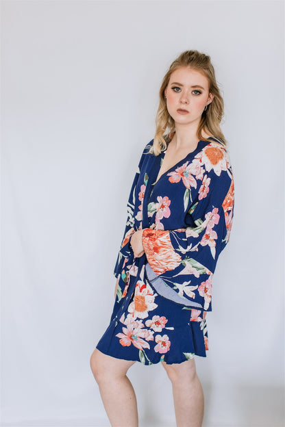 Floral Cotton Ruffle Robe - BI-WEEKLY BUY-IN