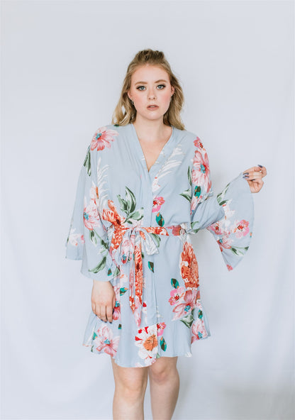 Floral Cotton Ruffle Robe - BI-WEEKLY BUY-IN