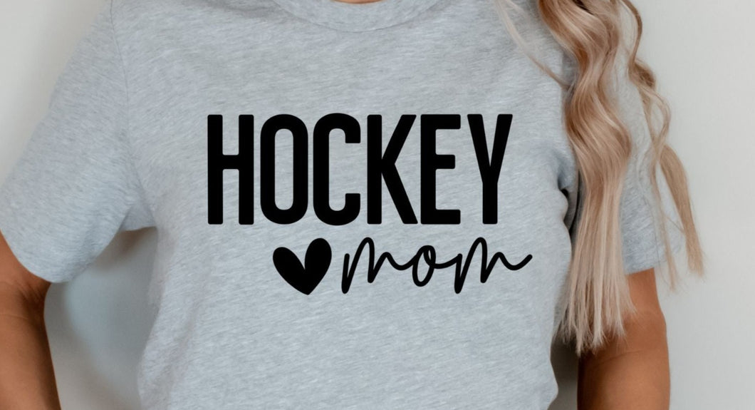 Hockey Mom Heart DTF Transfer - 702
