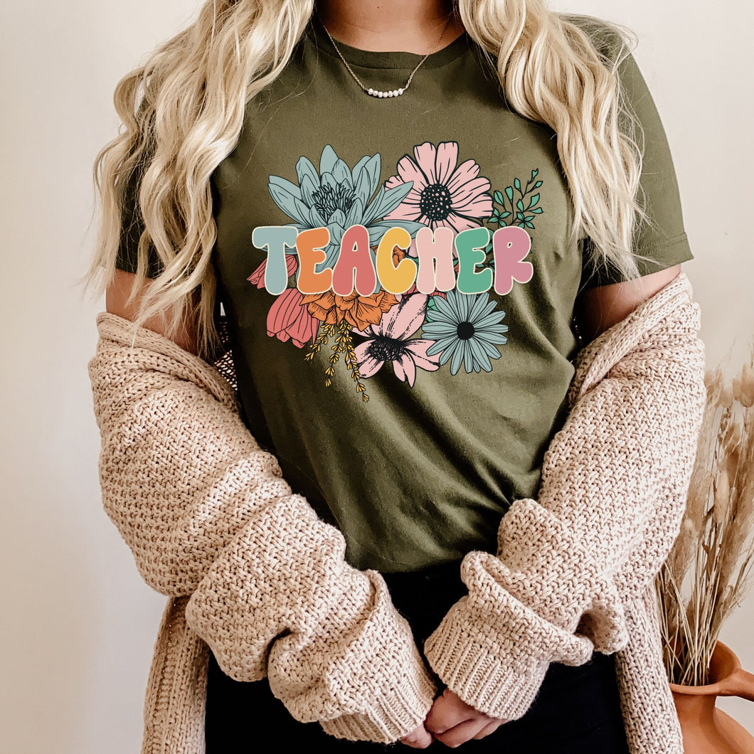 Teacher Floral DTF Transfer - 264