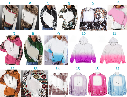 Pattern Sublimation Hoodies Style #1-12 - IN STOCK