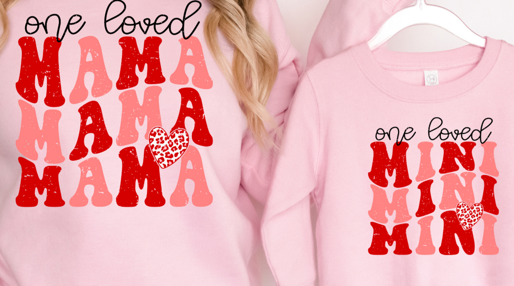 One Loved Mama & Mini DTF Transfer - 852