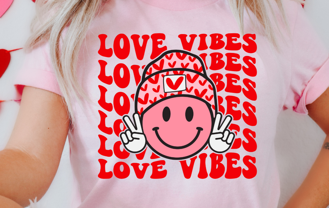 Love Vibes Happy DTF Transfer - 837