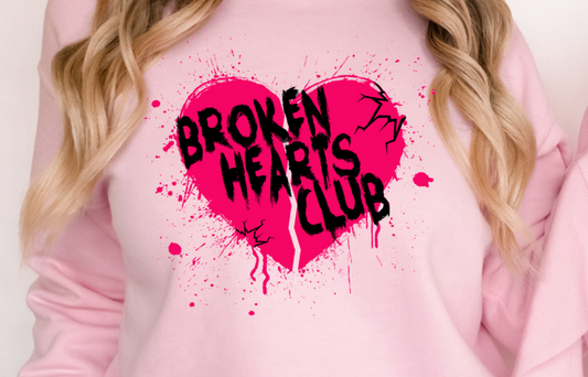 Broken Hearts Club DTF Transfer - 785