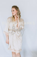 Load image into Gallery viewer, Brushed Satin Lace Edge Robe - Digital Mockup
