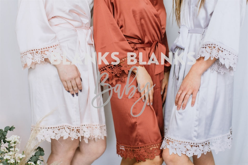 Brushed Satin Lace Edge Robes - Bi-Weekly Buy In