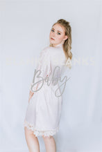 Load image into Gallery viewer, Brushed Satin Lace Edge Robes - Bi-Weekly Buy In Blush / Kids 4
