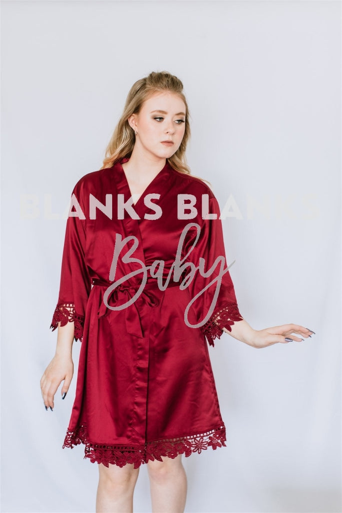 Brushed Satin Lace Edge Robes - Bi-Weekly Buy In