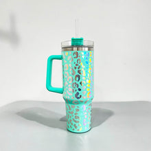 Load image into Gallery viewer, IRIDESCENT Leopard 40oz Tumbler with Handle
