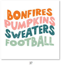 Bonfires Pumpkins Football DTF Transfer - 37