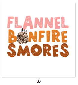 Flannel Bonfire Smores DTF Transfer - 35