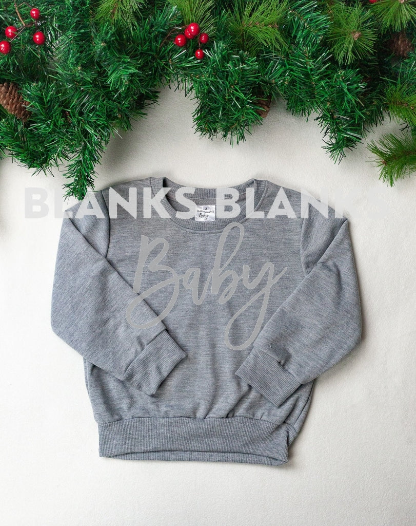 Christmas Theme Crewneck Digital Download Adult/kids - Mockup Grey Kids