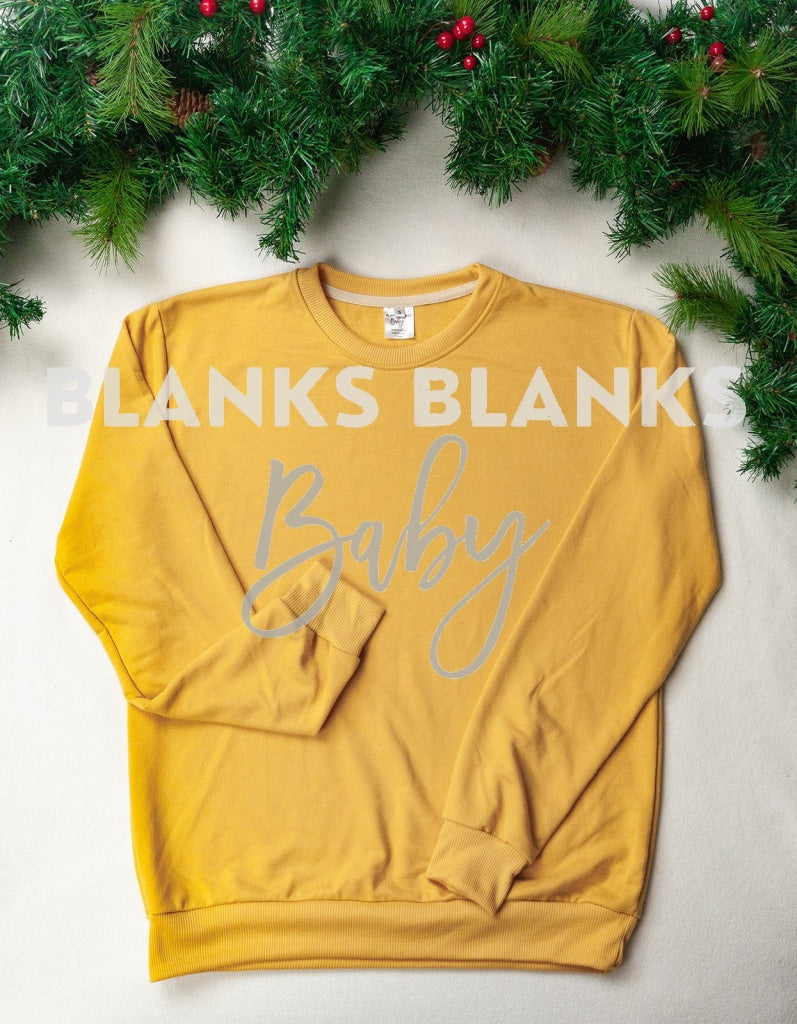 Christmas Theme Crewneck Digital Download Adult/kids - Mockup Mustard Adult