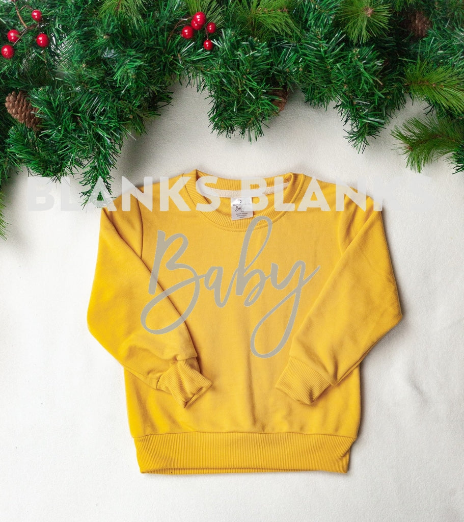 Christmas Theme Crewneck Digital Download Adult/kids - Mockup Mustard Kids