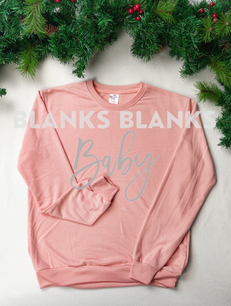 Christmas Theme Crewneck Digital Download Adult/kids - Mockup Vintage Pink Adult