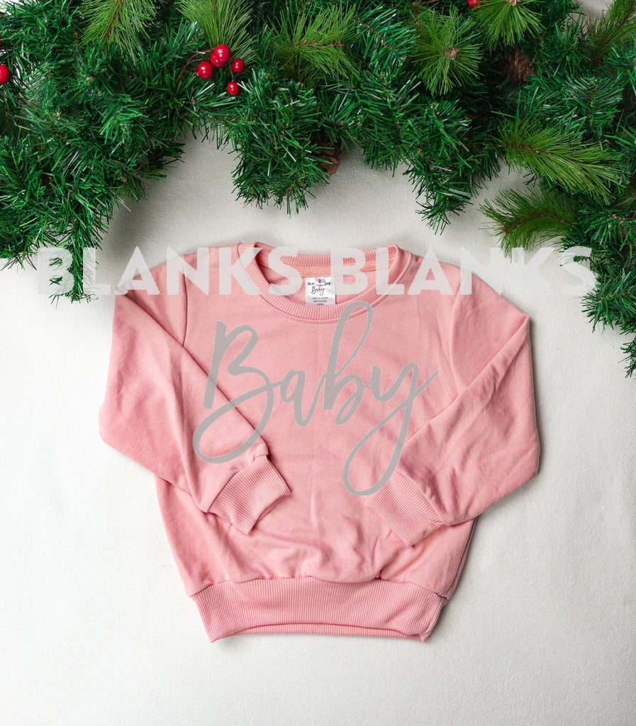 Christmas Theme Crewneck Digital Download Adult/kids - Mockup Vintage Pink Kids