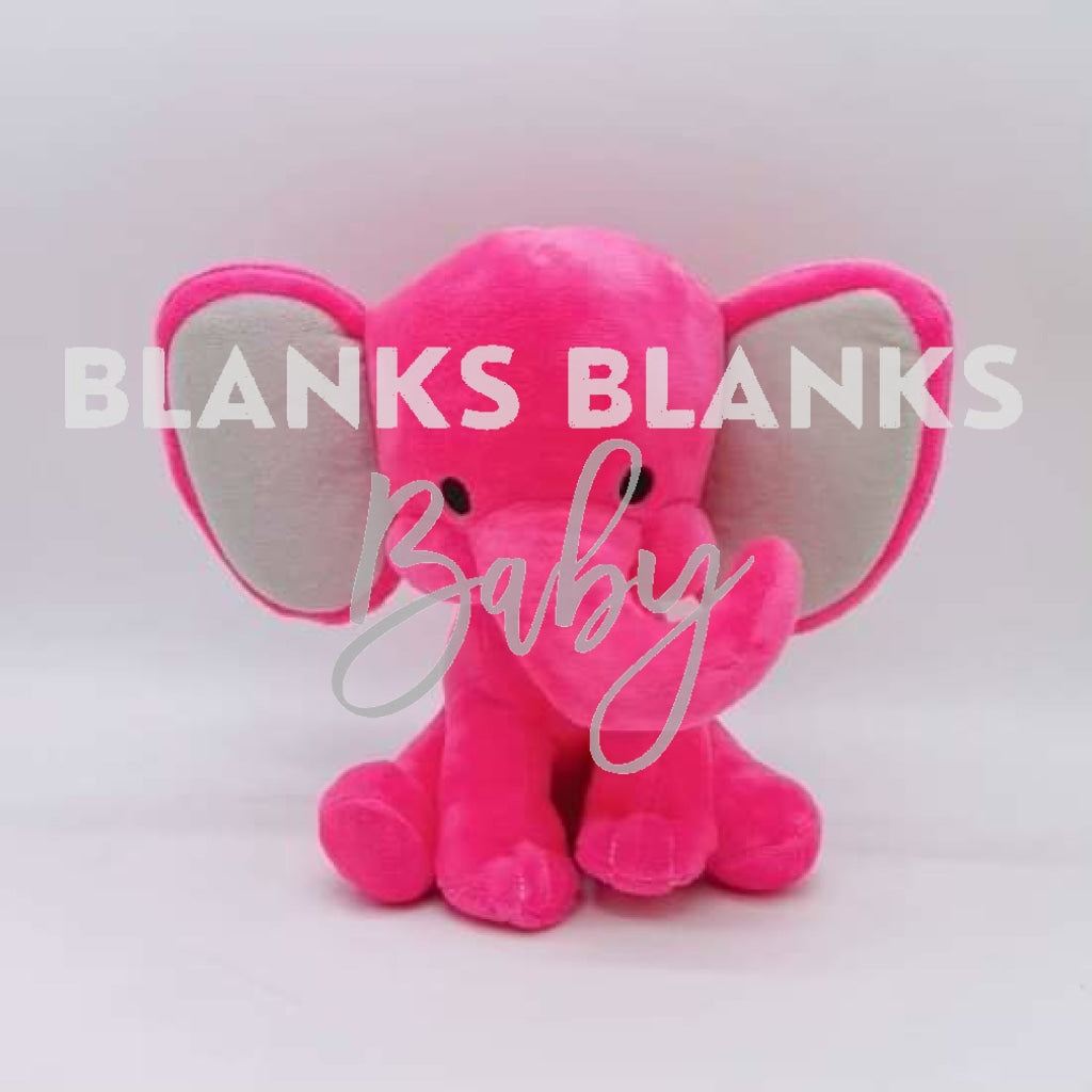 Coloured Elephant Plush - In Stock Hot Pink