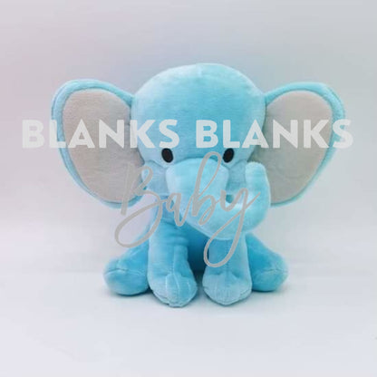 Coloured Elephant Plush - In Stock Sky Blue