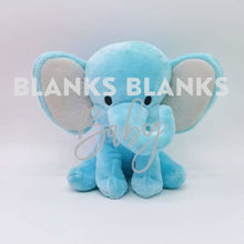 Load image into Gallery viewer, Coloured Elephant Plush - In Stock Sky Blue
