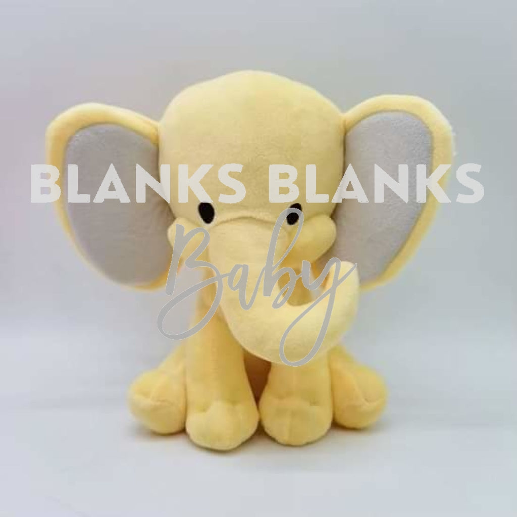 Coloured Elephant Plush - In Stock Yellow