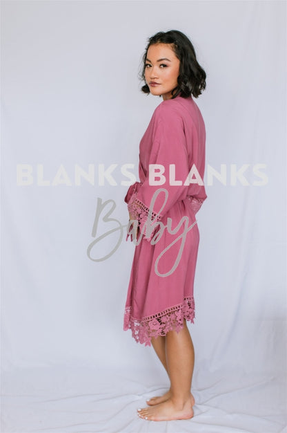 Cotton Lace Robes - Bi-Weekly Buy-In Dusty Pink / Kids 4