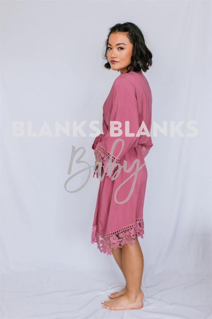 Cotton Lace Robes - Bi-Weekly Buy-In Dusty Pink / Kids 4