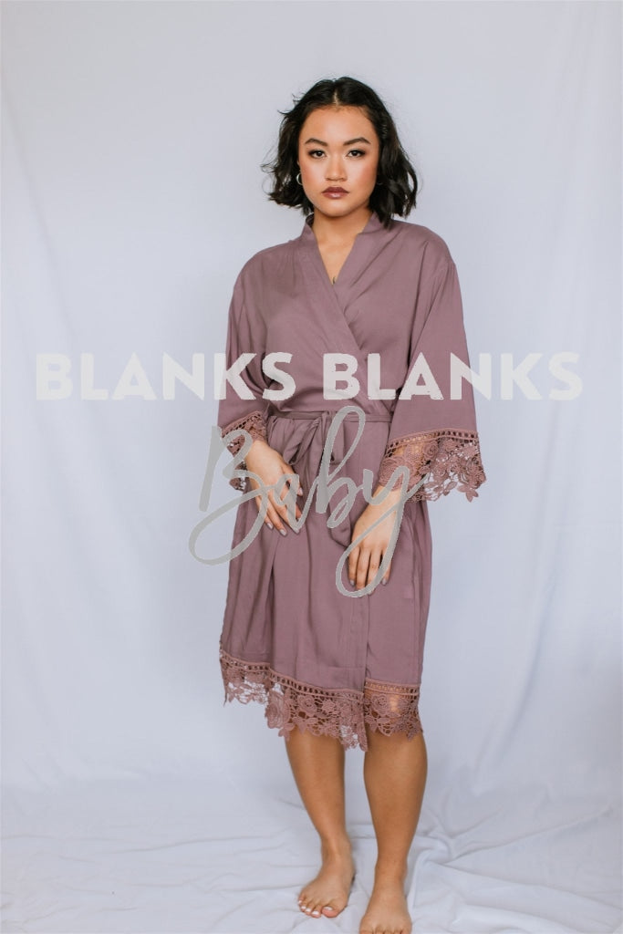 Cotton Lace Robes - Bi-Weekly Buy-In Mauve / Kids 4