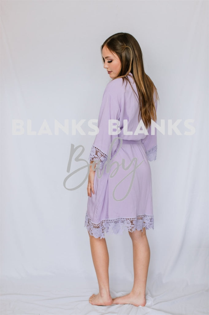 Cotton Lace Robes - Bi-Weekly Buy-In Violet / Kids 4