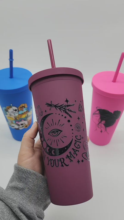 24oz plastic Tumbler 24oz- In Stock