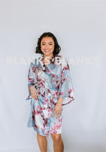 Load image into Gallery viewer, Floral Satin Robes - Bi-Weekly Buy-In Dusty Blue / Kids 4
