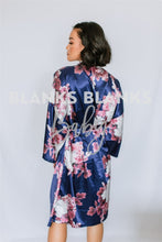 Load image into Gallery viewer, Floral Satin Robes - Bi-Weekly Buy-In Navy / Kids 4
