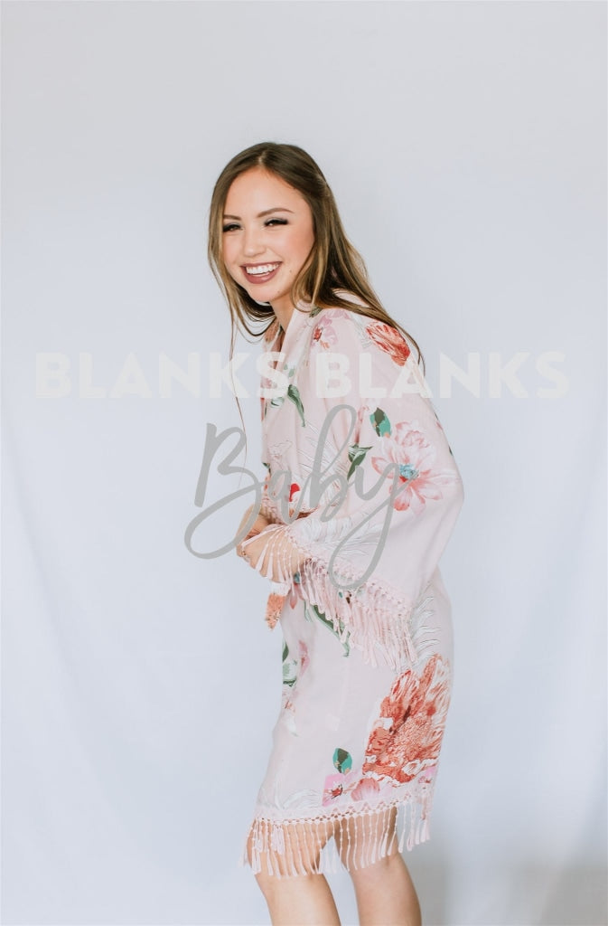 Fringe Floral Robes - Bi-Weekly Buy-In Blush / Kids 4