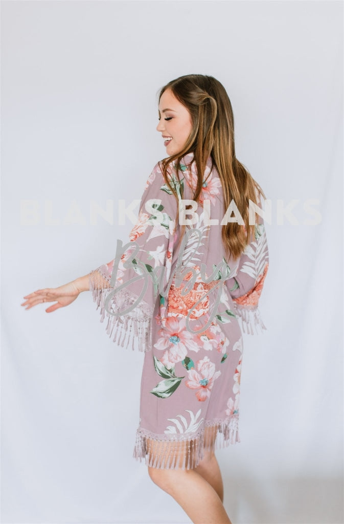 Fringe Floral Robes - Bi-Weekly Buy-In Mauve / Kids 4