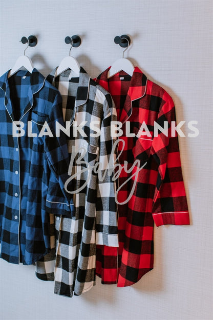 Plaid Night Shirt Button Down - Bi-Weekly Buy-In Robes