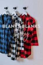Load image into Gallery viewer, Plaid Night Shirt Button Down - Bi-Weekly Buy-In Robes
