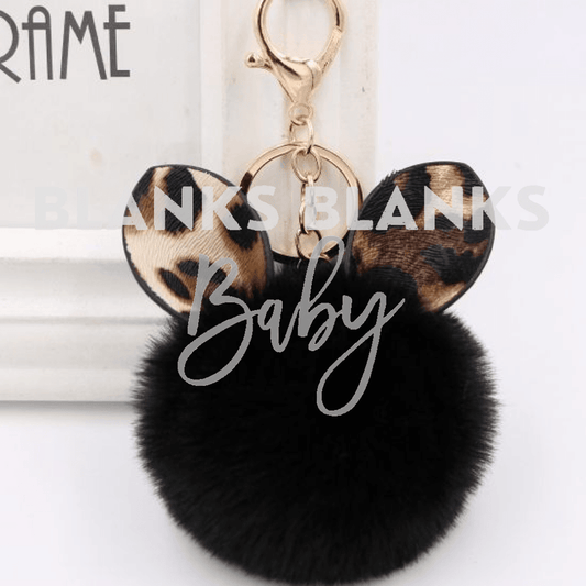 Pom Key Chain Black Keychain