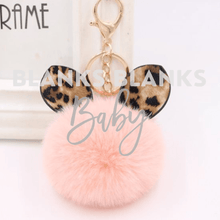 Load image into Gallery viewer, Pom Key Chain Pink Keychain
