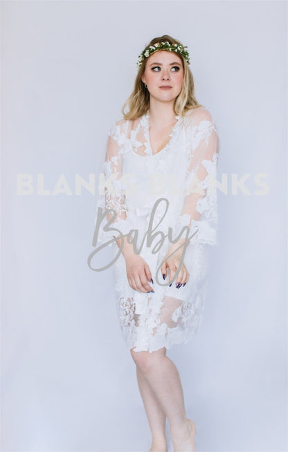 Sheer White Floral Robe - Bi-Weekly Buy-In