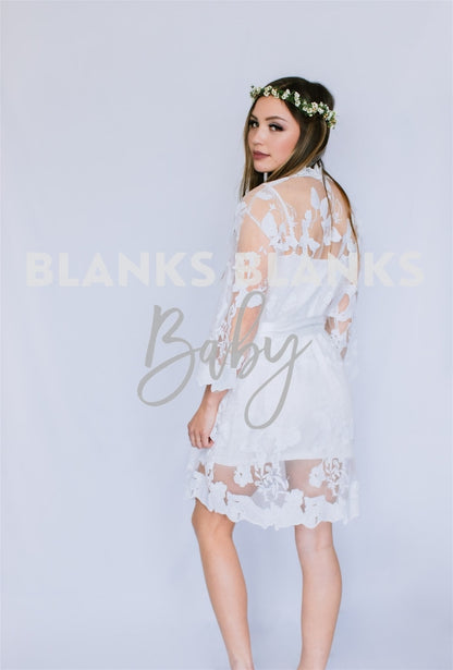 Sheer White Floral Robe - Bi-Weekly Buy-In